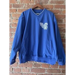 This Never That Blue Golf Pullover Windbreaker Sz M Korean‎ Streetwear Brand TNT